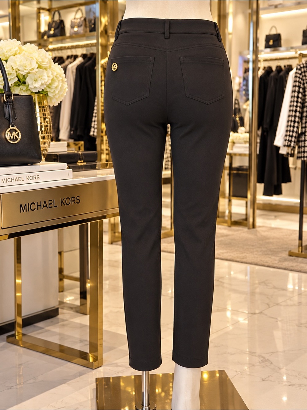 Michael Kors Black Cropped Slim Ankle Jeans